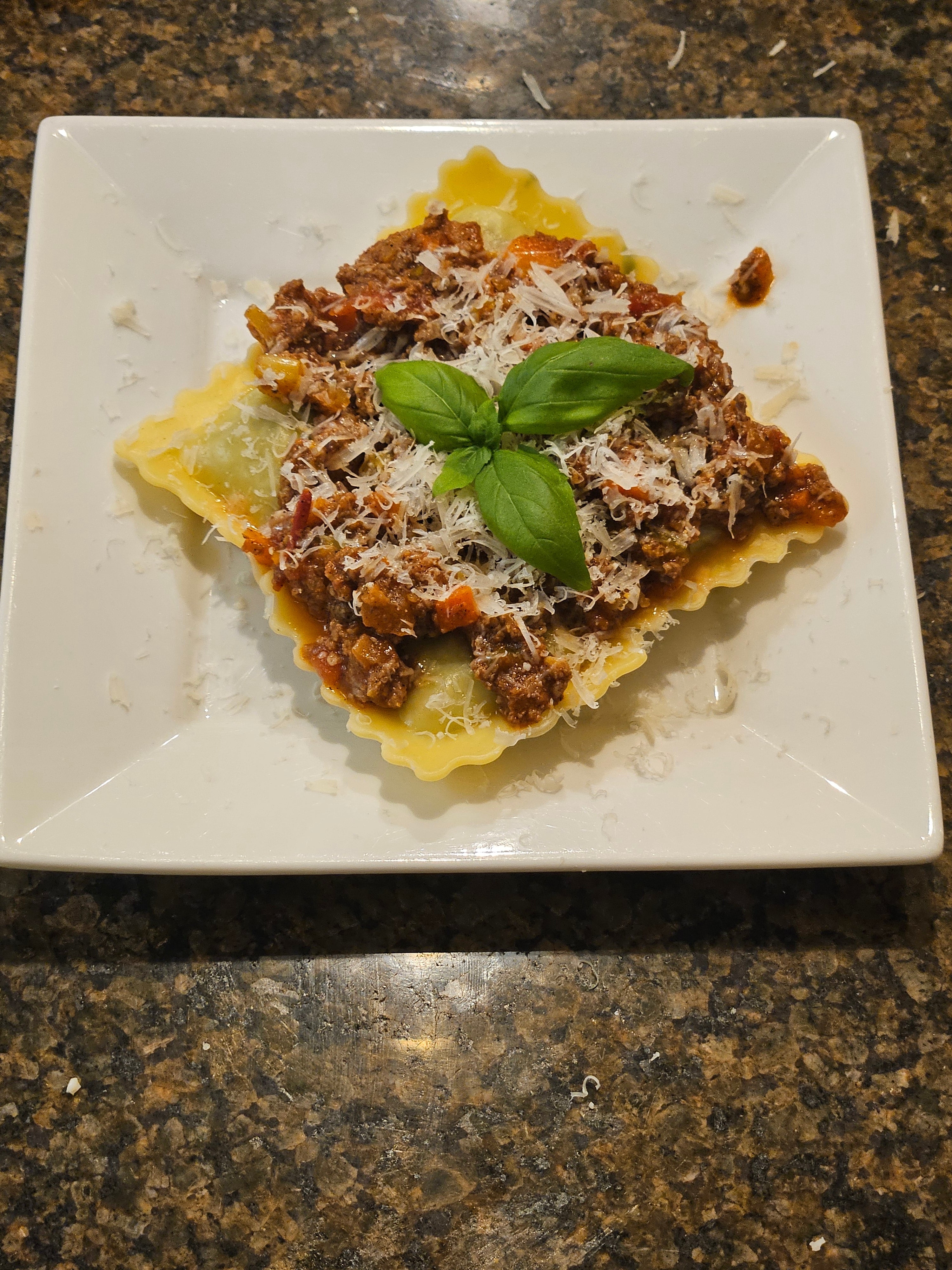 Spinach & Ricotta with a Traditional Tuscan Ragu
